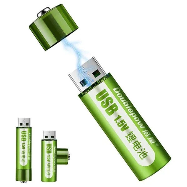 Pila Baterias Recargables Usb AA X4 Un